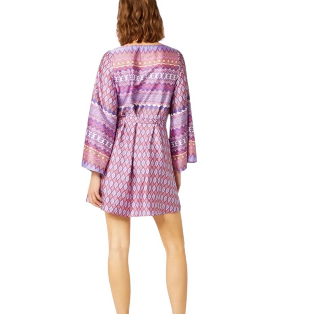 SOLD NWT Misa Los Angeles Violet Geometric Belted Twiggy Dress Size XL Reg. $345 - Picture 3 of 12